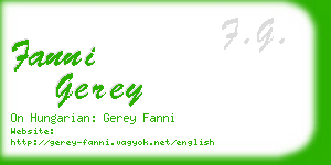 fanni gerey business card